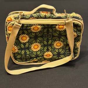 Sunflower Tapestry Jewelry/ Makeup Weekender Crossbody Travel 23 Pockets